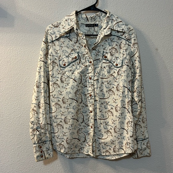 Cruel Girl Tops - Cruel Girl western snap button down size medium
